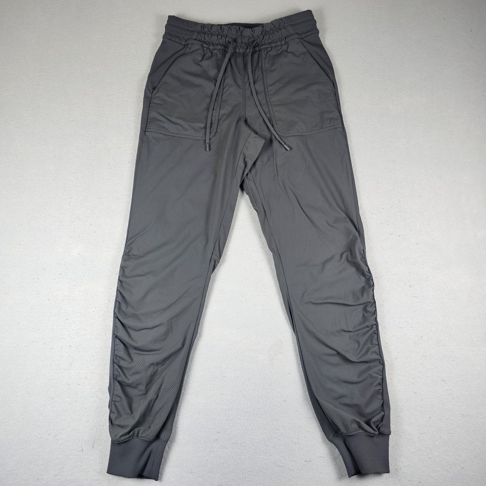 Lululemon Beyond the Studio Joggers Womens 6 Gray Lightweight Stretch Ribbed